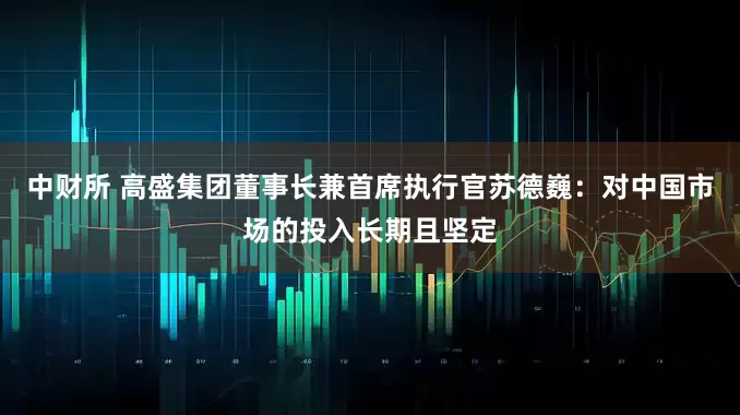 中财所 高盛集团董事长兼首席执行官苏德巍：对中国市场的投入长期且坚定